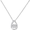 Image 1 : 0.15 CTW Diamond Teardrop Moving Twinkle Cluster Pendant 10KT White Gold - REF-18M2H