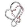 0.15 CTW Diamond Heart Love Pendant 10KT Two-tone Gold - REF-16W4K