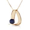 Genuine 1.50 ctw Sapphire Necklace Jewelry 14KT Yellow Gold - REF-58Y4F