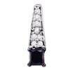 0.51 CTW Princess Black Color Diamond Solitaire Pendant 10KT White Gold - REF-14K9W