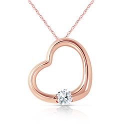Genuine 0.25 ctw Diamond Anniversary Necklace Jewelry 14KT Rose Gold - REF-78F9Z
