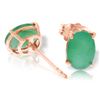 Genuine 1.80 ctw Emerald Earrings Jewelry 14KT Rose Gold - REF-24N5R