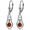 Genuine 1.25 ctw Garnet Earrings Jewelry 14KT White Gold - REF-25A6K