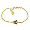Genuine 0.60 ctw Amethyst Bracelet Jewelry 14KT Yellow Gold - REF-41V6W