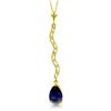 Genuine 1.79 ctw Sapphire & Diamond Necklace Jewelry 14KT White Gold - REF-40R7P