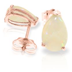 Genuine 1.55 ctw Opal Earrings Jewelry 14KT Rose Gold - REF-22X8M
