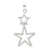 0.11 CTW Diamond Star Pendant 10KT White Gold - REF-10W5K