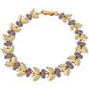 Genuine 10.50 ctw Opal & Tanzanite Bracelet Jewelry 14KT Rose Gold - REF-211X3M