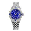 Rolex Pre-owned 26mm Womens Custom Blue with Tracker Stainless Steel - REF-470M3R