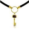 Genuine 0.50 ctw Garnet Necklace Jewelry 14KT Yellow Gold - REF-65Z8N