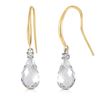 Genuine 4.6 ctw White Topaz & Diamond Earrings Jewelry 14KT Yellow Gold - REF-28Y8F