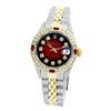 Rolex Pre-owned 26mm Womens Custom Red Vignette Two Tone - REF-530X4K