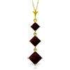 Genuine 2.4 ctw Garnet Necklace Jewelry 14KT Yellow Gold - REF-29X7M