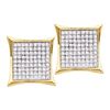 0.90 CTWDiamond Kite Cluster Earrings 10KT Yellow Gold - REF-33F8N