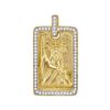 0.35 CTW Mens Diamond Liberty Statue Pendant 10KT Yellow Gold - REF-52W4K