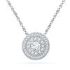Image 1 : 0.50 CTWDiamond Solitaire Pendant 10KT White Gold - REF-44X9Y