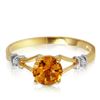 Image 1 : Genuine 1.02 ctw Citrine & Diamond Ring Jewelry 14KT Yellow Gold - REF-28X3M