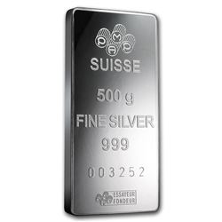 Genuine 500 gram Fine Silver Bar - PAMP Suisse Fortuna