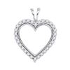0.25 CTW Diamond Heart Outline Pendant 10KT White Gold - REF-22X4Y