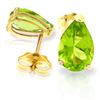 Image 1 : Genuine 3 ctw Peridot Earrings Jewelry 14KT Yellow Gold - REF-20K9V