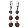 Image 1 : Genuine 7.2 ctw Garnet Earrings Jewelry 14KT White Gold - REF-42P6H