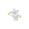 Image 1 : 0.20 CTW Diamond Flower Star Cluster Ring 10KT Yellow Gold - REF-22N4F