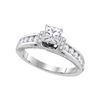 1.25 CTW Princess Diamond Solitaire Bridal Engagement Ring 14KT White Gold - REF-206Y9X