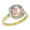 Image 1 : Natural 2.11 ctw Morganite & Diamond Engagement Ring 10K Yellow Gold - REF-46R2Z