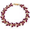 Image 1 : Genuine 16.5 ctw Ruby Bracelet Jewelry 14KT Rose Gold - REF-221M3T