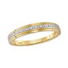 Image 2 : 0.10 CTW His & Hers Diamond Cluster Matching Bridal Ring 10KT Yellow Gold - REF-40X4Y