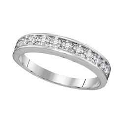 0.10 CTW Diamond Ring 10KT White Gold - REF-14Y9X