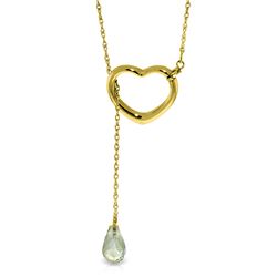 Genuine 2.25 ctw Amethyst Necklace Jewelry 14KT Yellow Gold - REF-32M9T