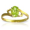 Image 1 : Genuine 0.75 ctw Peridot Ring Jewelry 14KT Yellow Gold - REF-20X4M