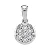 Image 1 : 0.05 CTW Diamond Illusion-set Flower Cluster Pendant 10KT White Gold - REF-8X9Y