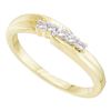 Image 1 : 0.12 CTW Diamond 5-stone Simple Ring 10KT Yellow Gold - REF-14K9W