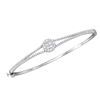 Image 1 : 1 CTW Princess & Diamond Soleil Bangle Bracelet 14KT White Gold - REF-127Y4X