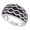 Image 1 : 1.2 CTW Black Color Diamond Ring 10KT White Gold - REF-70W4K