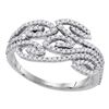 Image 1 : 0.50 CTW Diamond Curled Strand Ring 10KT White Gold - REF-34Y4X