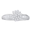 Image 1 : 0.10 CTW Diamond Cluster Ring 10KT White Gold - REF-10X5Y