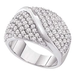 2 CTW Diamond Fashion Ring 14KT White Gold - REF-194H9M