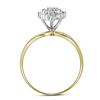 Image 2 : 0.12 CTW Prong-set Diamond Oval Cluster Ring 10KT Yellow Gold - REF-18W7K