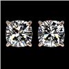 Image 1 : 2 CTW Certified VS/SI Quality Cushion Cut Diamond Stud Earrings 10K Rose Gold - REF-585W2F - 33098