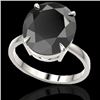 Image 2 : 9 CTW Black VS/SI Diamond Designer Engagement Ring 18K White Gold - REF-210W4F - 22095
