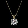 Image 4 : 2.03 CTW Certified H-SI/I Quality Diamond Solitaire Necklace 10K Yellow Gold - REF-585X2T - 36810
