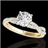 Image 1 : 1.25 CTW H-SI/I Certified Diamond Solitaire Ring 10K Yellow Gold - REF-254X5T - 35234