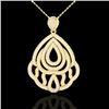 Image 2 : 1.50 CTW Micro Pave VS/SI Diamond Necklace Designer 18K Yellow Gold - REF-154M8H - 21282