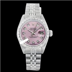 Rolex Ladies Stainless Steel, Diamond Dial & Diamond Bezel, Sapphire Crystal - REF-426K6T