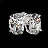 Image 4 : 2 CTW Certified VS/SI Quality Oval Diamond Solitaire Stud Earrings 10K White Gold - REF-585A2X - 330