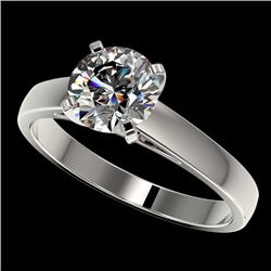 1.50 CTW Certified H-SI/I Quality Diamond Solitaire Engagement Ring 10K White Gold - REF-339T2M - 33