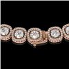 Image 4 : 32.64 CTW Cushion Diamond Designer Necklace 18K Rose Gold - REF-5967H6A - 42624